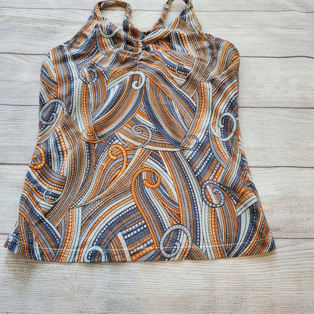 Prana activewear tank top. Multicolored beautiful pattern Size small